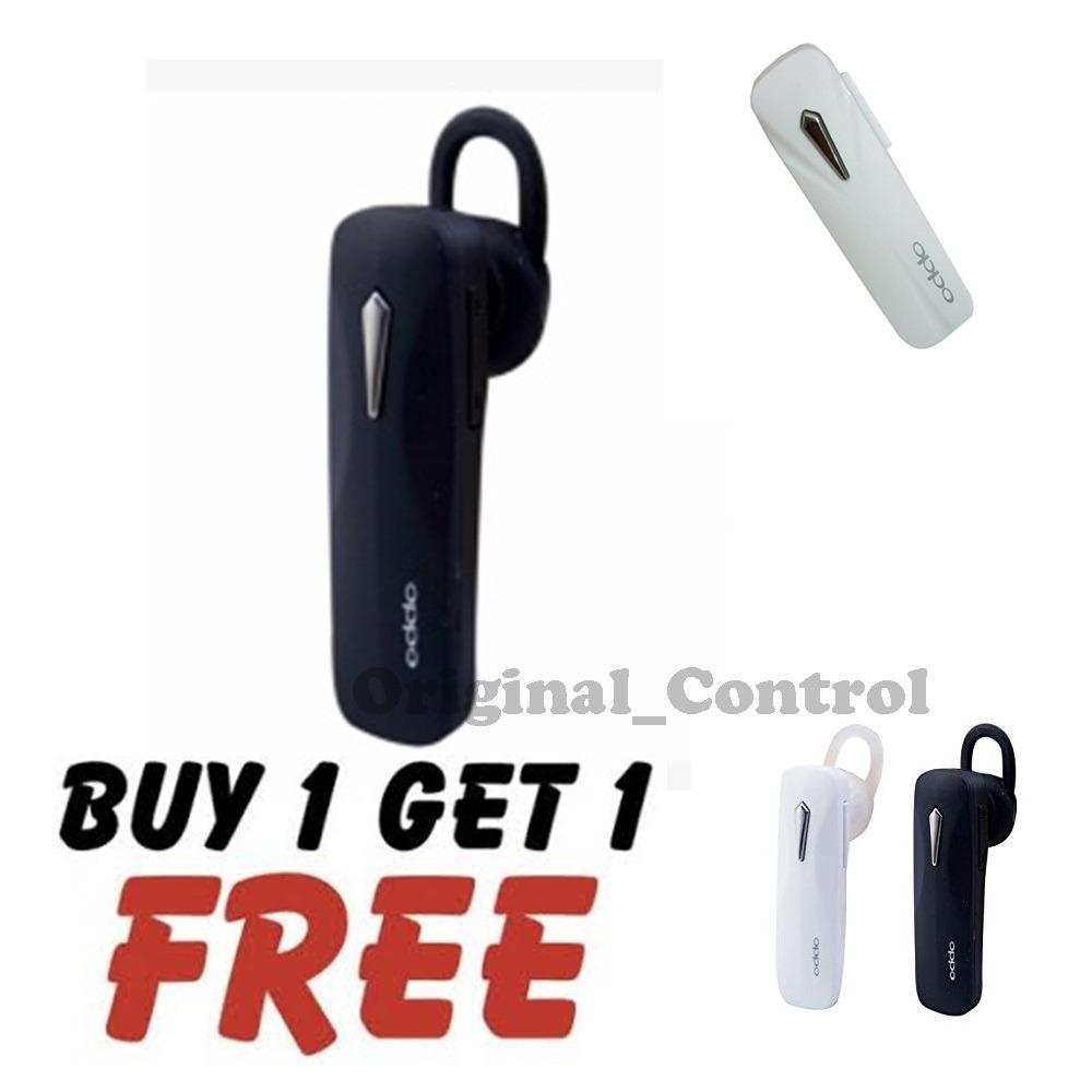 Oppo Original Headset Bluetooth 4.1 Earphone Build-in Mic Handfree - BELI 1 GRATIS 1