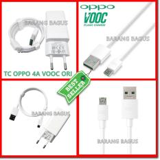 Oppo Original Travel Charger VOOC Fast Charging 5V - 4A Colokan Bulat Buat Indonesia + Micro 7 Pin VOOC USB Data Cable - White