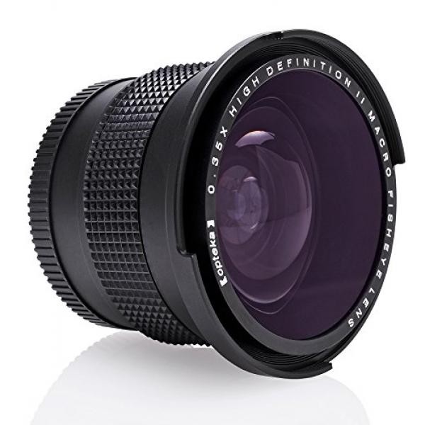 Opteka .35x HD Super Wide Angle Panoramic Macro Fisheye Lens for Nikon D5, D4, D3X, D3, D810, D800, D750, D500, D610, D600, D300, D7200, D7100, D5500, D5300, D5200, D3300, D3200 Digital SLR Cameras - intl