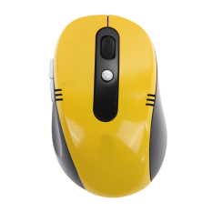 Mouse optik Wireless USB Receiver rancangan RF 2, 4G (kuning) - International