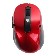 Mouse Optik Wireless USB Receiver RANCANGAN RF 2.4G (Merah)-Intl