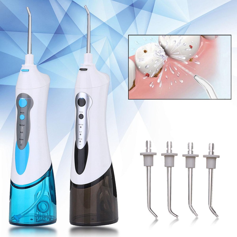 Oral Irrigator Electric Dental Water Jet Floss Pick Gigi Semprotan Pembersih Kotoran Sela Gigi Air Black-Intl