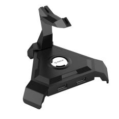 Orico LH4-U2 Mouse Manajemen Kabel 4 Port USB2.0 Hub untuk Laptop/Ponsel Pintar, Tanpa Daya Adaptor (Hitam) -Internasional