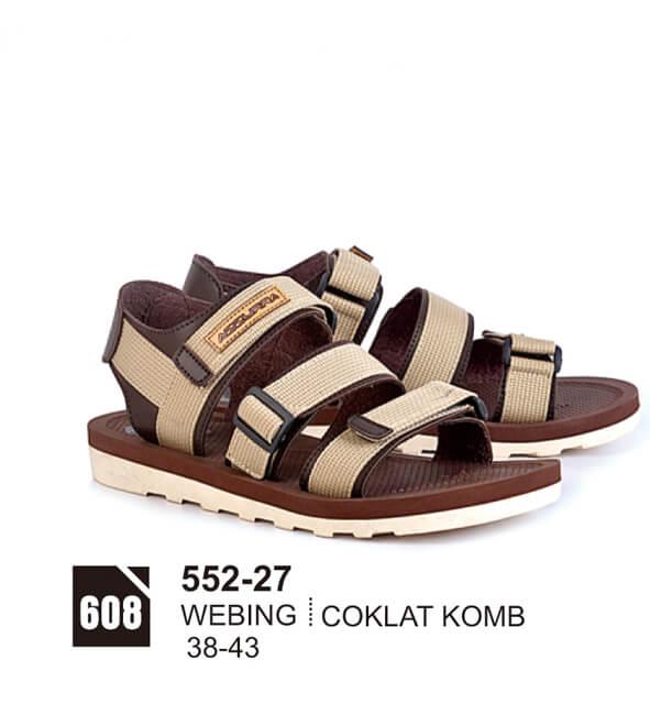Original Azzurra Jual Sandal Gunung / Adventure Pria 552-27 Warna : Coklat Komb Terbuat dari Bahan : Webing