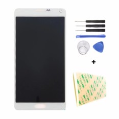 Asli Layar Sentuh Tampilan LCD Digitizer Penuh Perakitan Cadang untuk Samsung Galaksi Note 4 N910 N910 N910A N910T- internasional