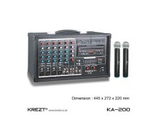 ORIGINAL Portable Amplifier System Audio Mixer Krezt KA 200