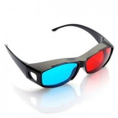 Ormano 3D Glasses Kacamata Kaca Mata 3D Vision Red Cyan Frame Plastik Smart NVidia Anti Pecah Asli Untuk Para Gamers dan Movie Mania Menonton Film Tiga Dimensi Rumah Bioskop