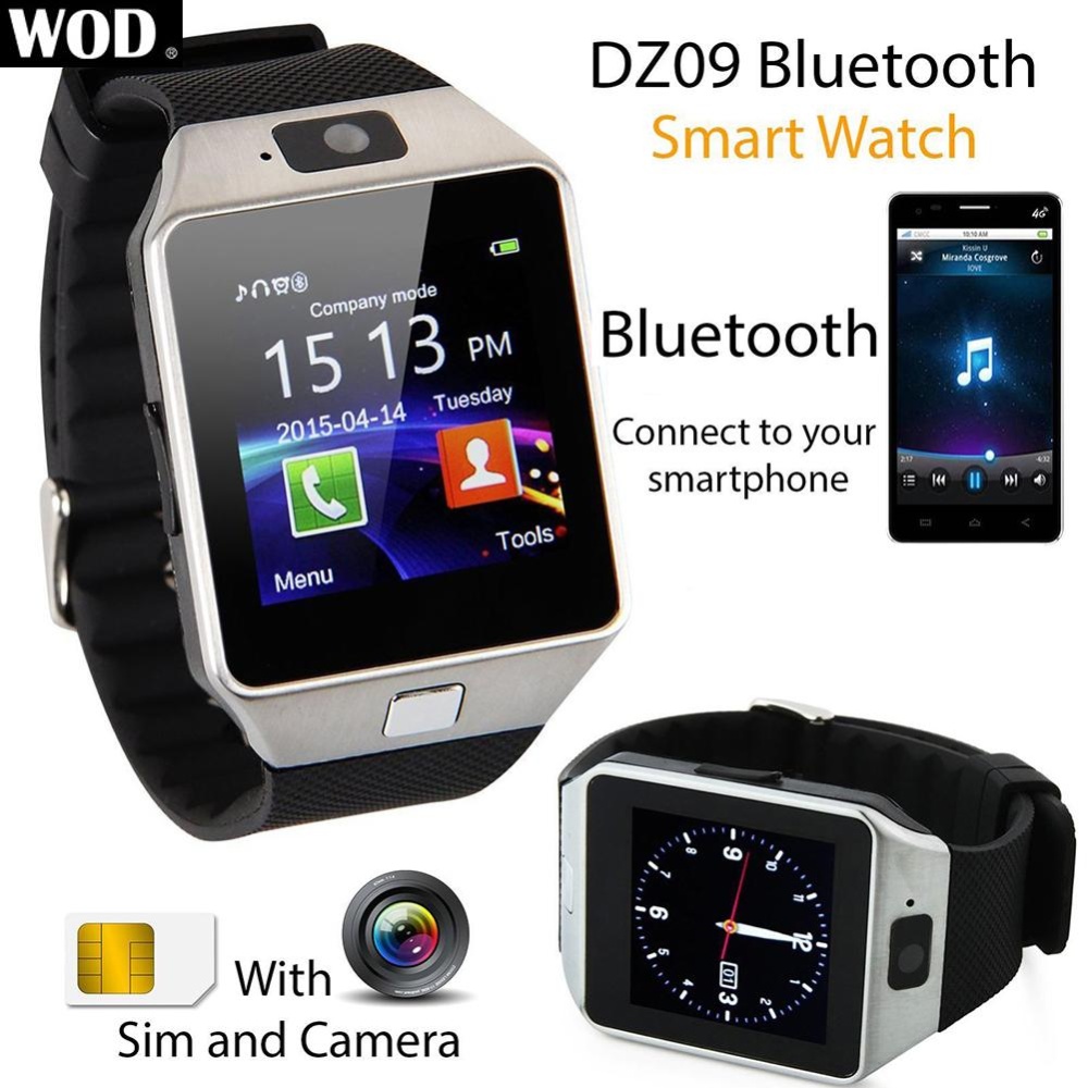 Oscar Toko DZ09 Bluetooth Pintar Pergelangan Tangan Jam Tangan GSM Ponsel Kamera Sim untuk Android Samsung LG-Internasional