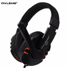 Ovleng USB Headphones Q7 with Mic - Hitam - orange