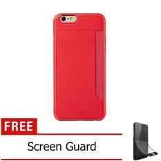 Ozaki iPhone 6/6S Plus O!coat 0.4 + Pocket CMerahit cards Version - Merah