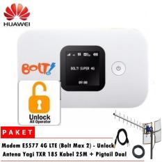Paket Antena Yagi TXR 185 Penguat Sinyal Kabel 25 M Modem 4G LTE Huawei E5577