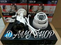 PAKET CCTV 4CHANNEL 2 KAMERA SPC 2MEGAPIXEL 1080P MURAH BAGUS