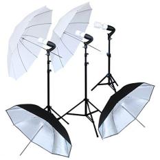 Paket Continous Light 3 Lampu & 4 Umbrella for Foto Studio - Foto Produk - Foto Model