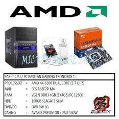 PAKET CPU / PC RAKITAN GAMING EKONOMIS 1 / A4-6300 (3.7 GHZ) / RAM 4GB