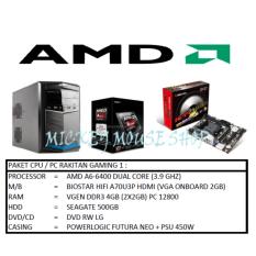 Paket Cpu Rakitan a6 6400 Ram 4gb Hdd 500gb