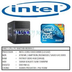 PAKET CPU RAKITAN MURAH 2/CORE2 DUO E8400 (3.0 GHZ)/RAM 4GB/HDD 160GB