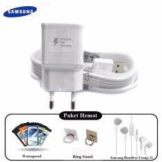 Paket Hemat Samsung Travel Charger Micro USB Fast Charging 100% + Waterproof + Holder Gurita Tempel + Handfree Samsung Young/ J1