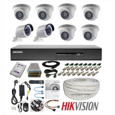 Paket Lengkap B CCTV Hikvision THD 7208 8CH 6in + 2out 2MP 2TB @100M