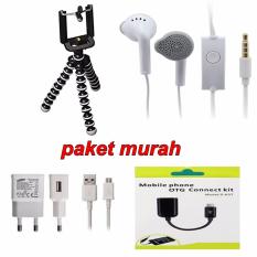 Paket Murah Tripod Mini Gorilla+Charger Samsung+Handsfree Samsung+Otg Connect Kit