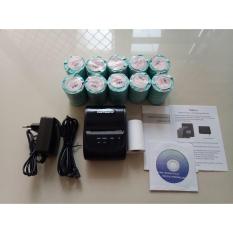 Paket Printer Resep Thermal Bluetooth Zjiang ZJ-5802 + Kertas Thermal 10 Rol