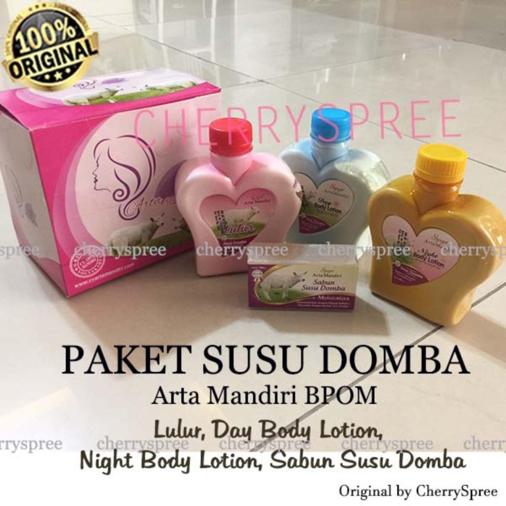 Paket Susu Domba Kemasan Baru Kotak Besar BPOM Original PSD Set Komplit Lulur Krim Siang Malam dan Sabun Arta Mandiri