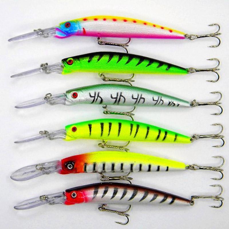 PAlight 6pcs Umpan Pancing Minnow Wobbler 14.5CM/14.7G Katrol Bass Umpan Pancing Keras /Umpan Trout- intl