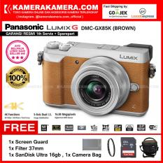 PANASONIC LUMIX DMC-GX85K Kamera Mirrorless GX85 BROWN Kit 12-32mm (Garansi Resmi) Free SanDisk Ultra 16gb + Screen Guard + Filter 37mm + Camera Bag