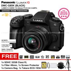 PANASONIC LUMIX G DMC-G85K BLACK + LUMIX G VARIO 14-42mm 16MP 4K Photo Post Focus Splash/ Dustproof (Garansi Resmi) + SDHC 32GB + Filter 46mm + Screen Protector + Camera Bag + Takara ECO-193A