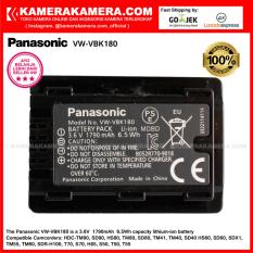 Panasonic VW-VBK180 Panasonic Baterai Original Lithium-Ion Battery Pack 3.6V 1790mAh 6.5Wh for Camcorder HDC-TM90, SD90, HS80, TM80, SD80, TM41, TM40, SD40, HS60