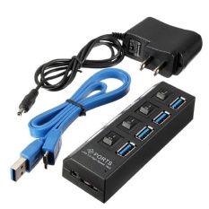 Panda Online 4 Ports USB 3.0 HUB With On/Off Switch AC Power Adapter Cable EU