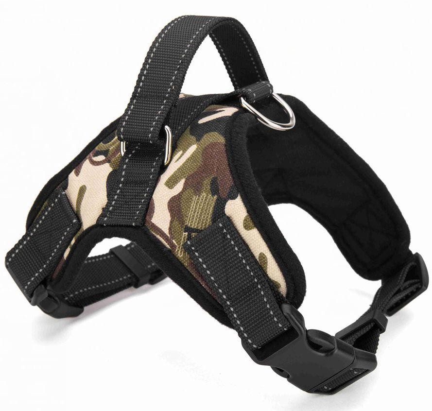 Panda Online Adjustable Pet Puppy Large Dog Harness For Animals Walk Out Hand Strap Belt Camouflage Size L - intl