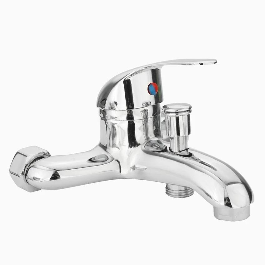 Panda Online Kamar Mandi Chrome Wall Mounted Hot Cold Dual Outlet Cerat Air Keran Mixer-Internasional