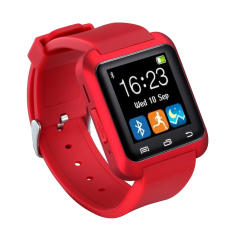 Pandaoo U80 Bluetooth 4,0 Bungkus Ponsel Jam Tangan Pintar For smartphone Android Samsung S3/S4/S5 Catatan 2 /Catatan 3 Note 4 HTC Sony (merah)