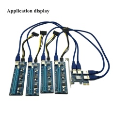 PCI-E untuk 4 Port USB3.0 Express X1 Riser Kartu Konverter Adaptor ETH Mining Kartu-Intl
