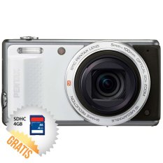 Pentax VS 20 - 16 MP - Putih + Kartu Memori SDHC 4 GB +