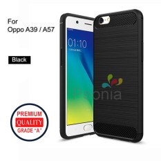 Peonia Carbon Shockproof Hybrid Premium Quality Grade A Case for Oppo A39 / A57- Hitam