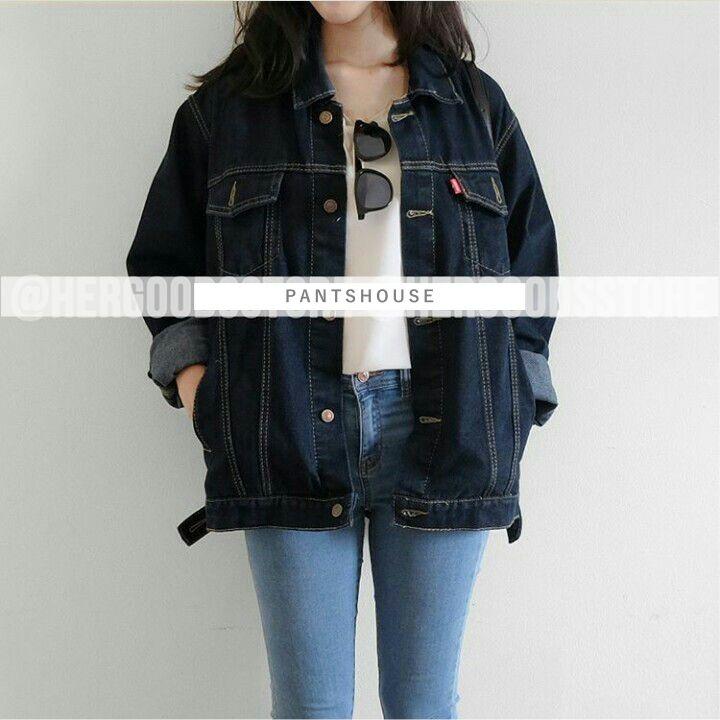 PH Jaket Denim Wanita Oversize Regular