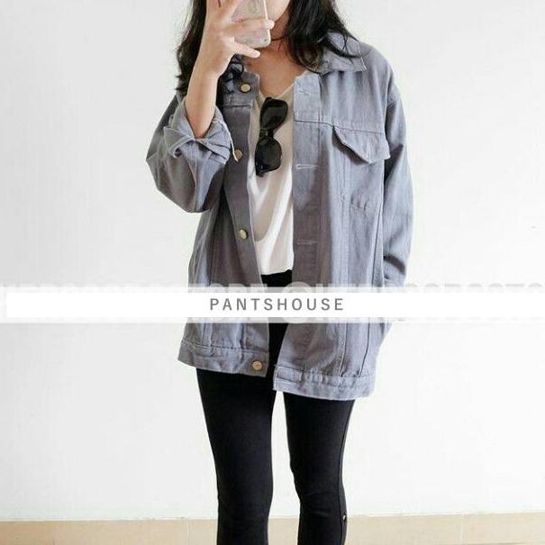 PH Jaket Denim Wanita Oversize Regular