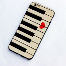 Piano keyboards love valentines music gift idea fashion phone soft case high quality for Apple iPhone 6 plus/ 6s plus - intl