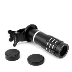 PICKOGEN Universal Cellphone Telephoto Lens 12x Zoom Camera Telescope Lensa HP Clip Jepit - Hitam