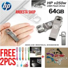 Plashdisk HP V250 64GB USB Flash Drive Free LED+Handsfree Universal