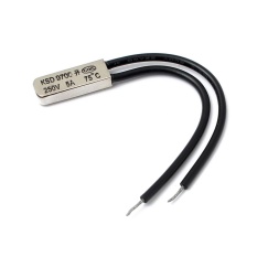 Plastik/Bimetal 75 ℃ Saklar Pengendali Suhu Termostat Normal Terbuka/Tertutup-Intl