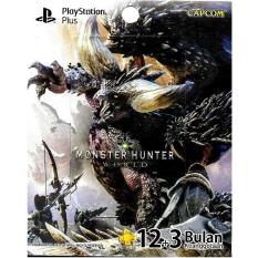 Playstation Plus Asia 12 + 3 Bulan - PS Plus Monster Hunter World Edition