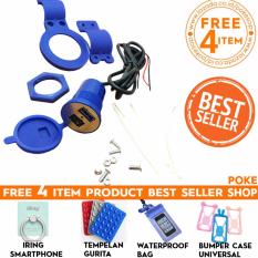 PokeShop - Racing USB Charger Motor Waterproof -Cas HP di motor Gratis Iring Stand Smartphone + Gurita Tempelan Motor + Waterproof Bag SmartPhone + Bumper Case Universal