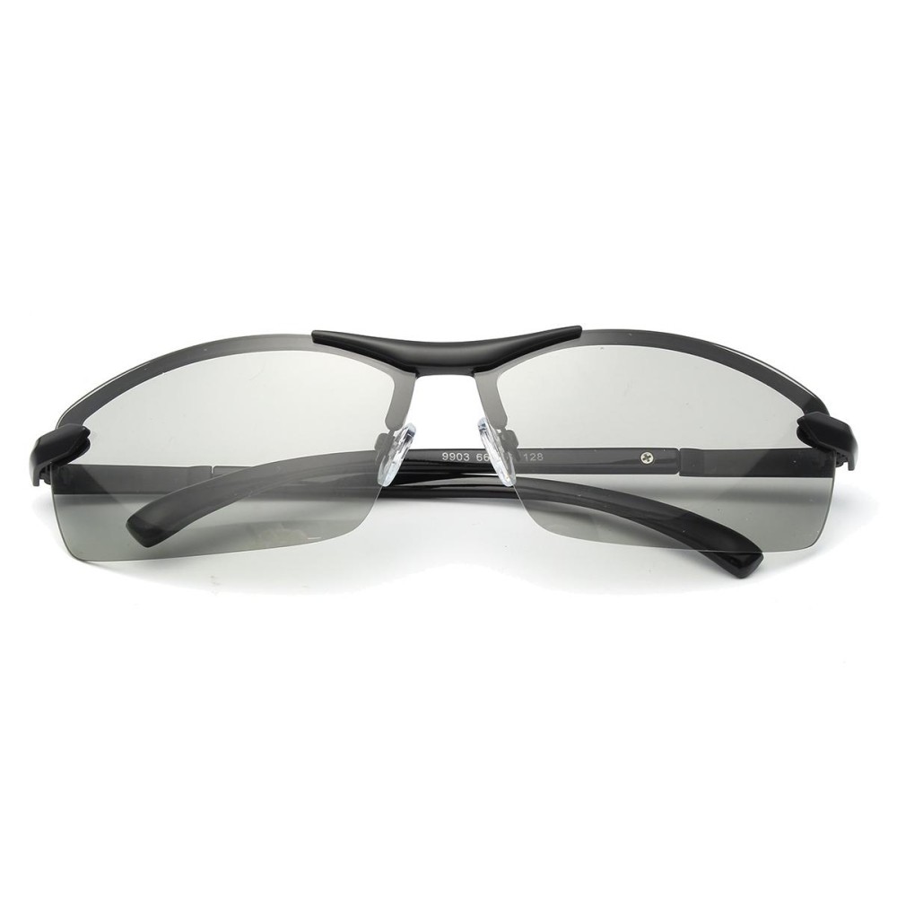 Polarized Photochromic Sunglass Man Outdoor Driving Transition Lens Sunglasses black - intl