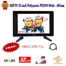Polysonic LED TV 22 Inch PS 2295 Wide Free Kabel HDMI Promo-Khusus pengiriman Jabodetabek