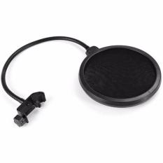 Laz COD - Pop Filter Mikrofon Dual Layer Windscreen - Pop Filter Layer Ganda Mikrofon BOP / Mic kondensor - Hitam Lazpedia