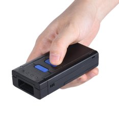 Scanner Pembaca Barcode Ring Finger 1D Portabel, mudah digenggam, Bluetooth nirkabel cocok untuk sistem windows XP 7.0 8.0 10 untuk IOS Android OS untuk Supermarket, Perpustakaan, Perusahaan Kilat, gudang warna hitam - intl