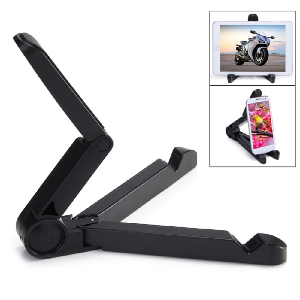 Portable Foid Stand - Holder Stand Ipad / Tablet / iPhone / Smartphone - Hitam