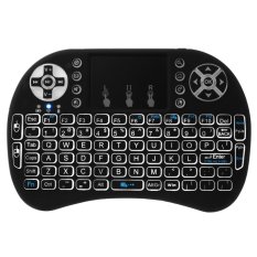 Portabel I8 Lampu Latar Touchpad 2.4 GHz Mini Papan Ketik Nirkabel Mouse Combo AC397-Intl
